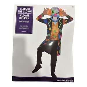 NWT Bruiser the Clown Child Costume Scary Circus Carnival Halloween Large 12-14